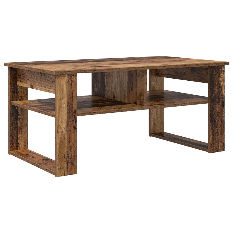 Stolik kawowy z przechowywaniem Stare drewno 96 x 54 x 44 cm