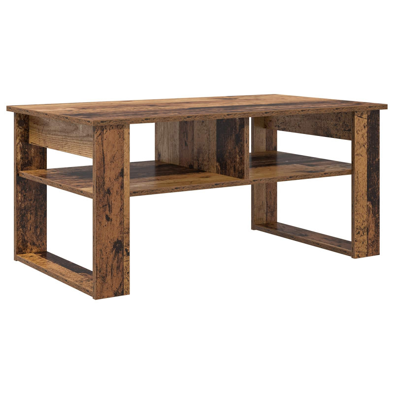 Stolik kawowy z przechowywaniem Stare drewno 96 x 54 x 44 cm