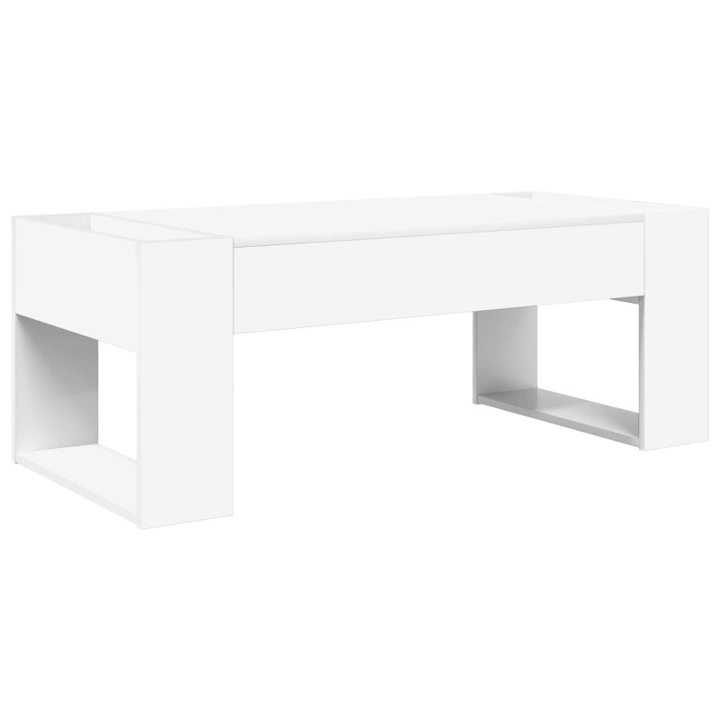 Stolik kawowy Biały 110 x 50 x 41 cm Materiał drewnopochodny
