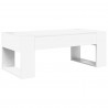 Stolik kawowy Biały 110 x 50 x 41 cm Materiał drewnopochodny