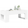 Stolik kawowy Biały 110 x 50 x 41 cm Materiał drewnopochodny