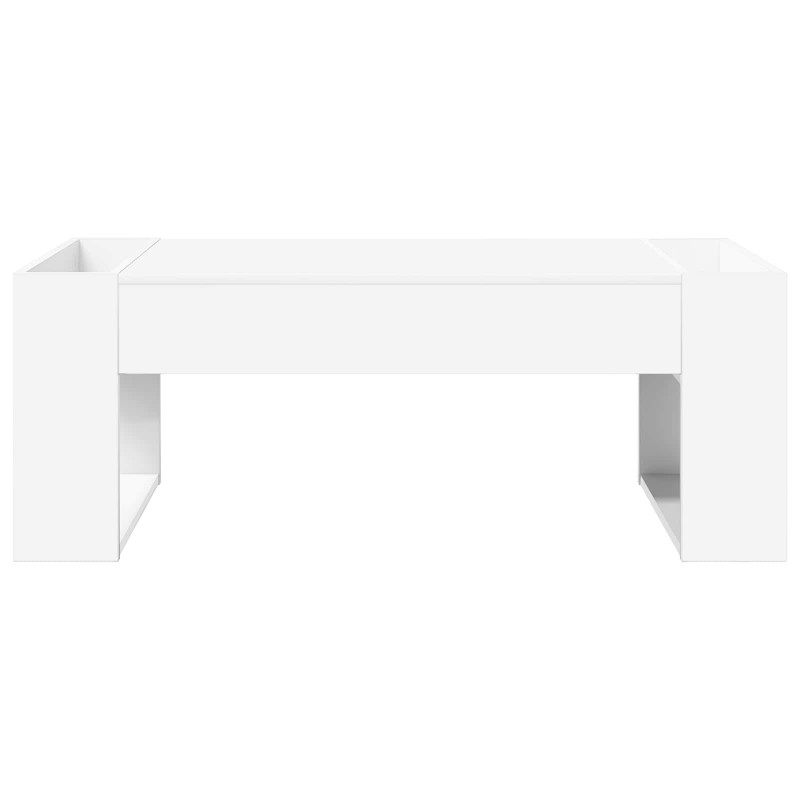 Stolik kawowy Biały 110 x 50 x 41 cm Materiał drewnopochodny