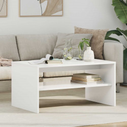 Stolik kawowy Biały 80 x 50 x 40 cm Materiał drewnopochodny
