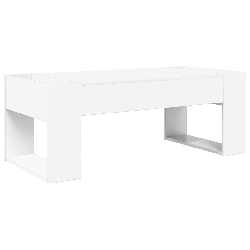 Stolik kawowy Biały 110 x 50 x 41 cm Materiał drewnopochodny