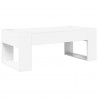 Stolik kawowy Biały 110 x 50 x 41 cm Materiał drewnopochodny