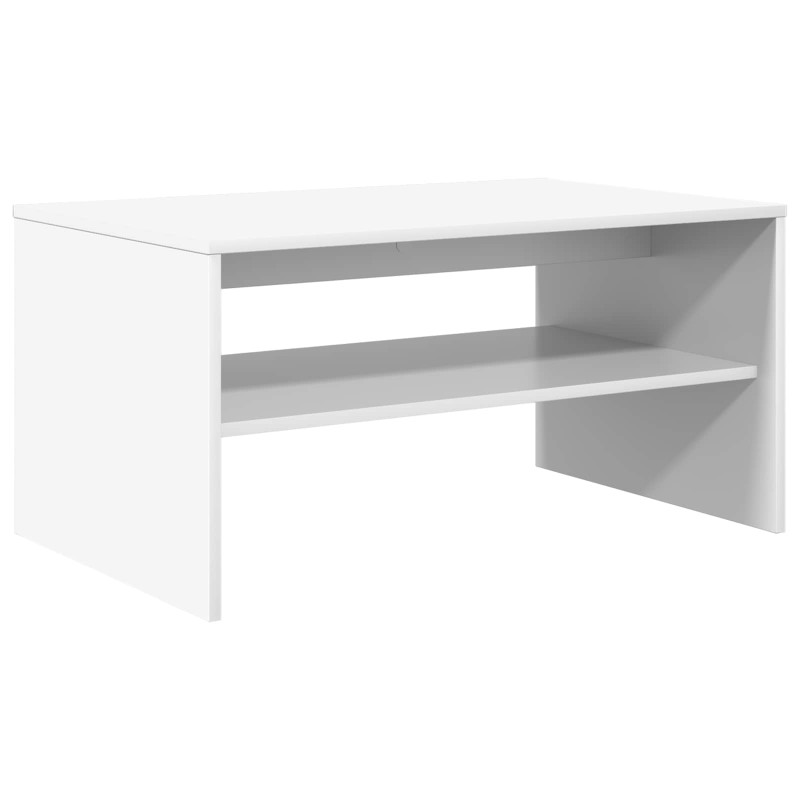 Stolik kawowy Biały 80 x 50 x 40 cm Materiał drewnopochodny