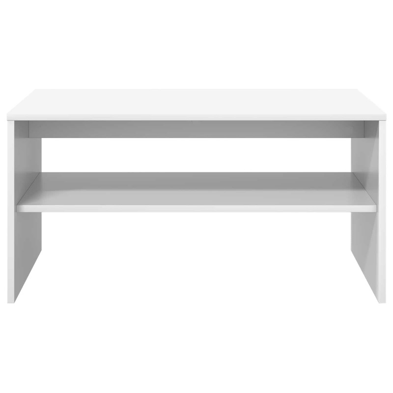 Stolik kawowy Biały 80 x 50 x 40 cm Materiał drewnopochodny