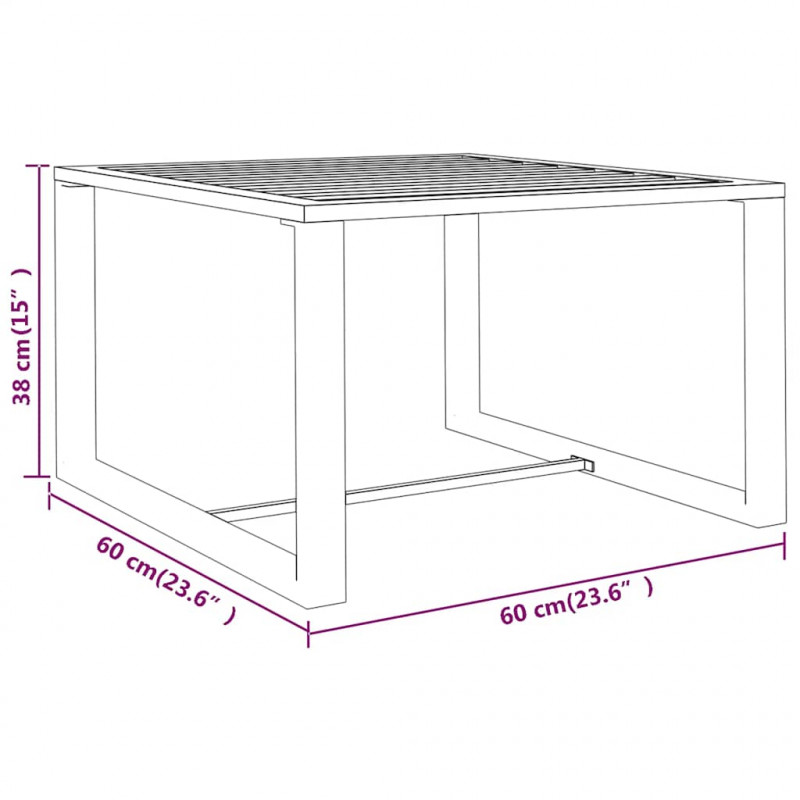 Stolik kawowy, aluminium, antracytowy