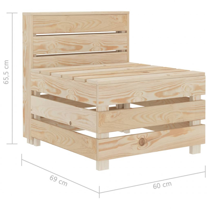 Ogrodowa sofa z palet, drewniana