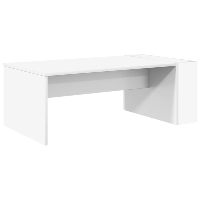 Stolik kawowy Biały 95 x 50 x 34 cm Materiał drewnopochodny