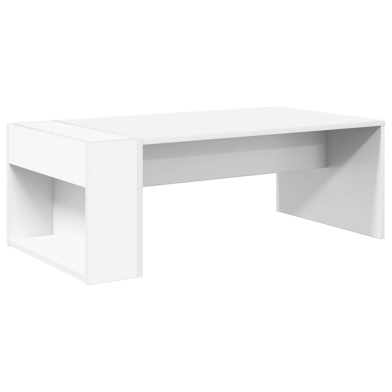 Stolik kawowy Biały 95 x 50 x 34 cm Materiał drewnopochodny