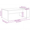 Stolik kawowy Biały 95 x 50 x 34 cm Materiał drewnopochodny