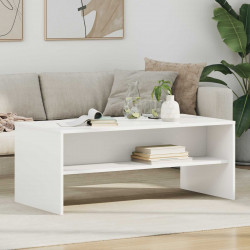 Stolik kawowy Biały 100 x 50 x 40 cm Materiał drewnopochodny