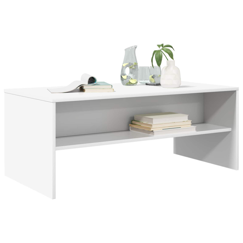 Stolik kawowy Biały 100 x 50 x 40 cm Materiał drewnopochodny