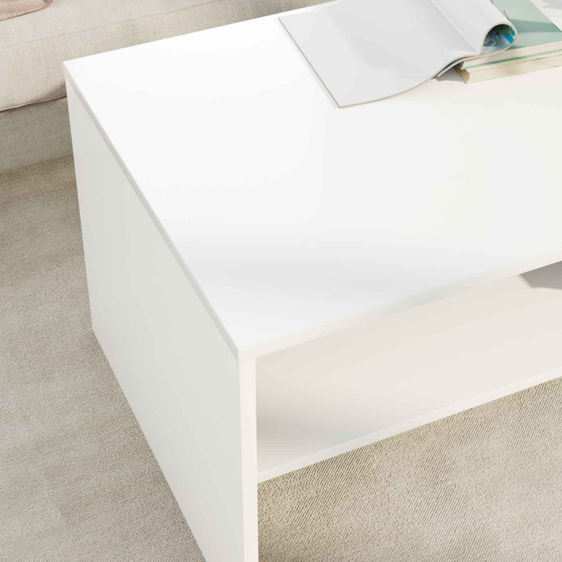 Stolik kawowy Biały 100 x 50 x 40 cm Materiał drewnopochodny
