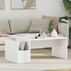 Stolik kawowy Biały 90 x 45 x 35 cm Materiał drewnopochodny