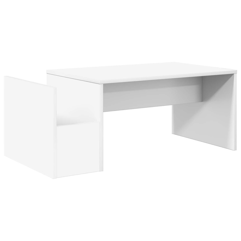 Stolik kawowy Biały 90 x 45 x 35 cm Materiał drewnopochodny