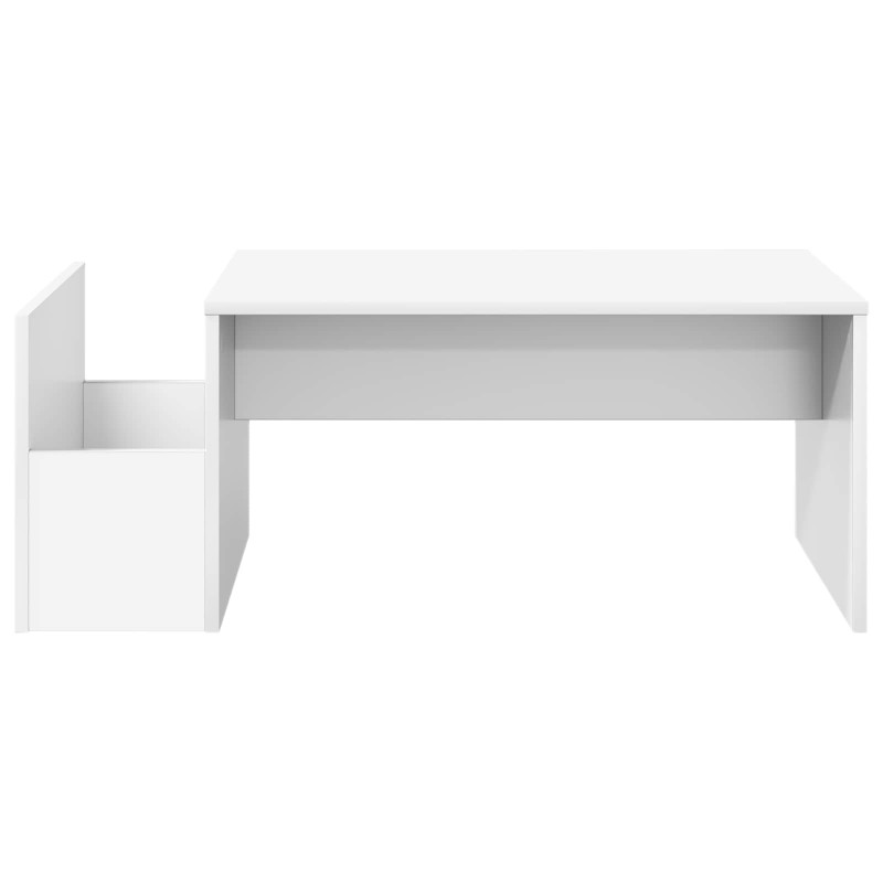Stolik kawowy Biały 90 x 45 x 35 cm Materiał drewnopochodny