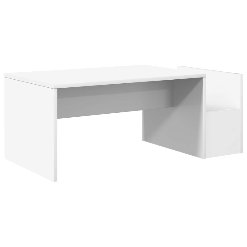 Stolik kawowy Biały 90 x 45 x 35 cm Materiał drewnopochodny
