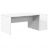 Stolik kawowy Biały 90 x 45 x 35 cm Materiał drewnopochodny