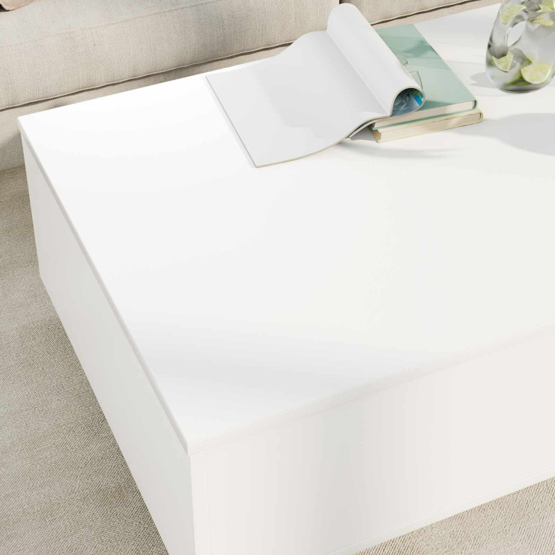 Stolik kawowy Biały 95 x 55 x 31 cm Materiał drewnopochodny