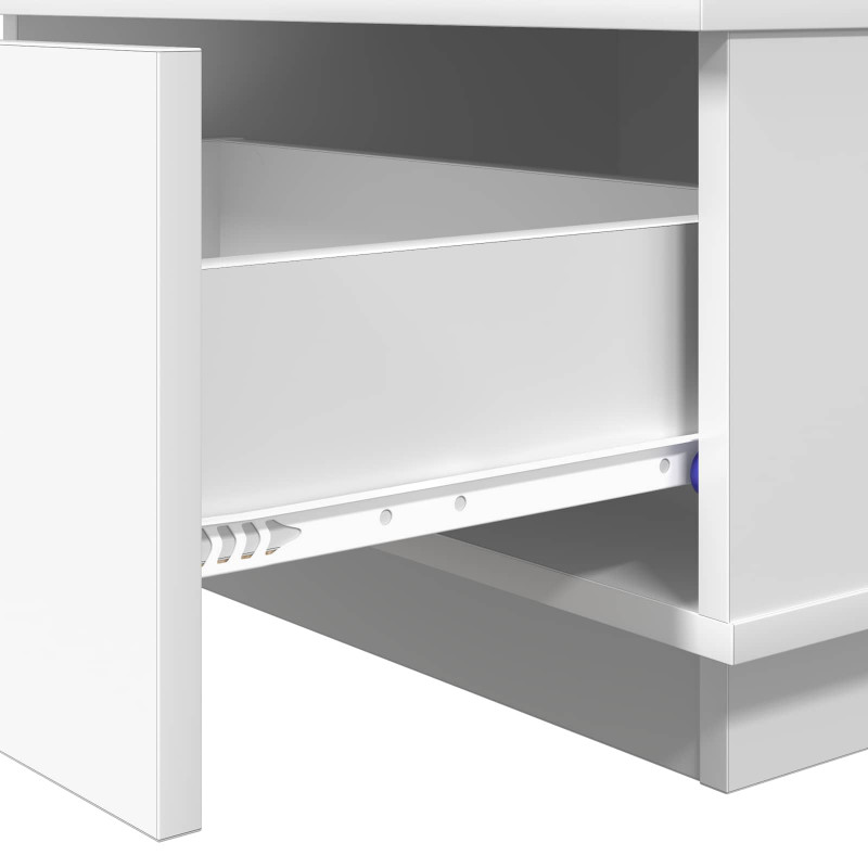 Stolik kawowy Biały 95 x 55 x 31 cm Materiał drewnopochodny