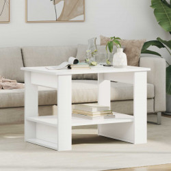 Stolik kawowy Biały 72 x 50 x 50 cm Materiał drewnopochodny