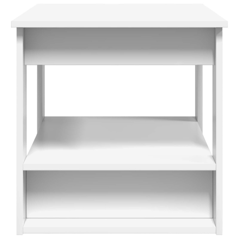 Stolik kawowy Biały 72 x 50 x 50 cm Materiał drewnopochodny