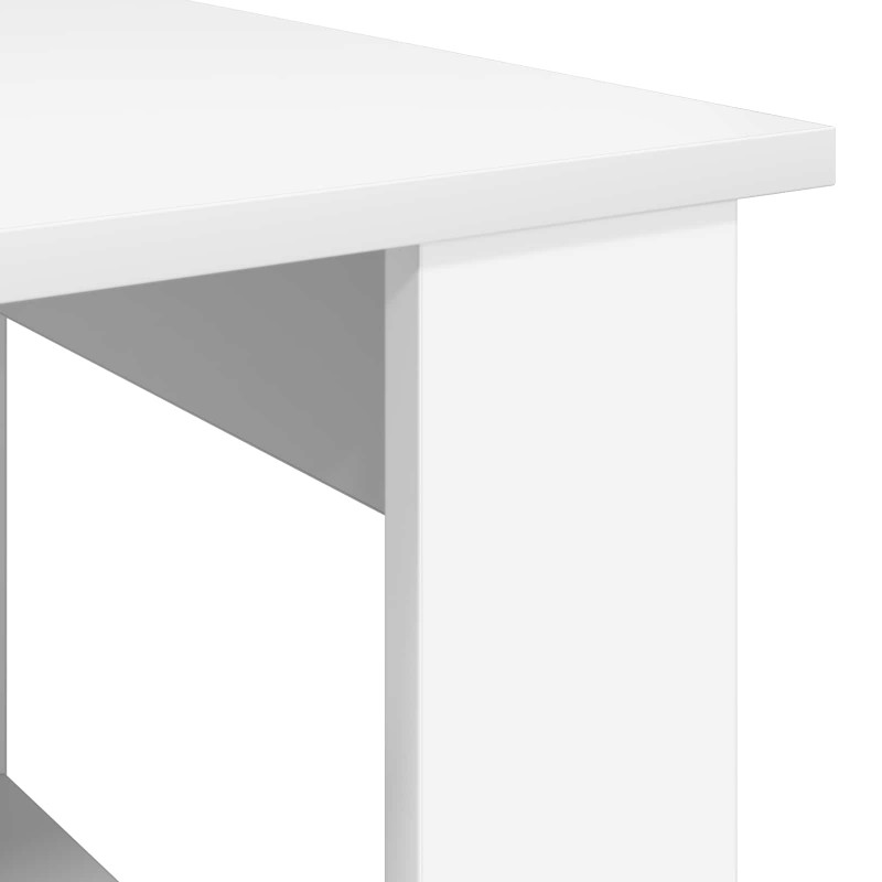 Stolik kawowy Biały 72 x 50 x 50 cm Materiał drewnopochodny
