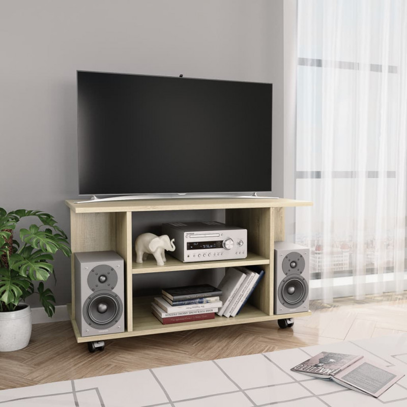 Szafka pod TV, dąb sonoma, 80x40x45 cm, materiał drewnopochodny
