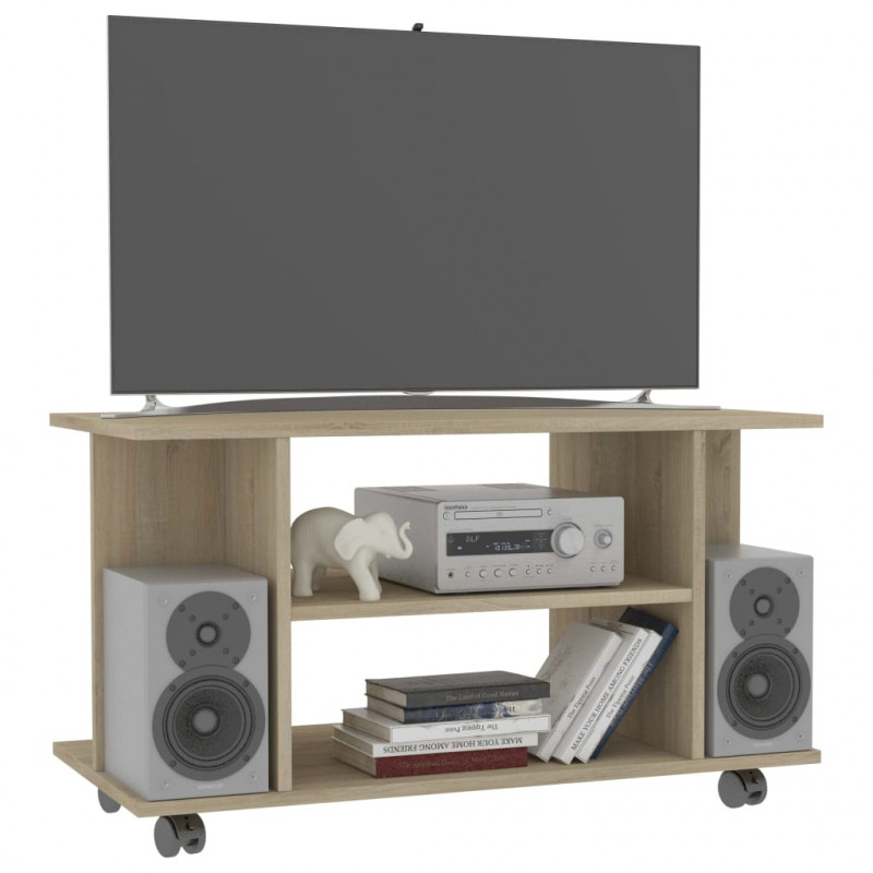 Szafka pod TV, dąb sonoma, 80x40x45 cm, materiał drewnopochodny