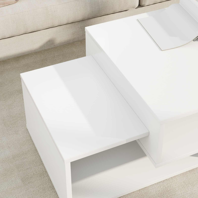 Stolik kawowy Biały 105 x 50 x 32,5 cm Materiał drewnopochodny