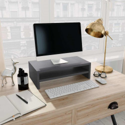 Podstawka pod monitor szara 42x24x13 cm materiał drewnopochodny