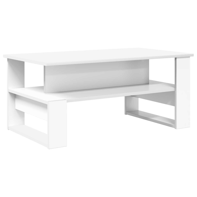 Stolik kawowy Biały 90 x 50 x 40 cm Materiał drewnopochodny