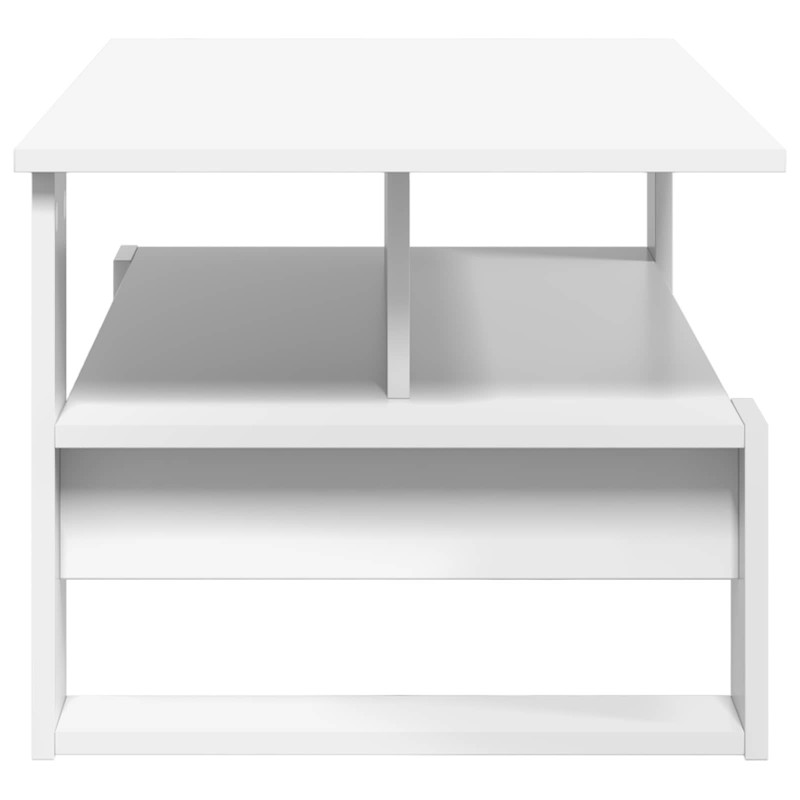 Stolik kawowy Biały 90 x 50 x 40 cm Materiał drewnopochodny