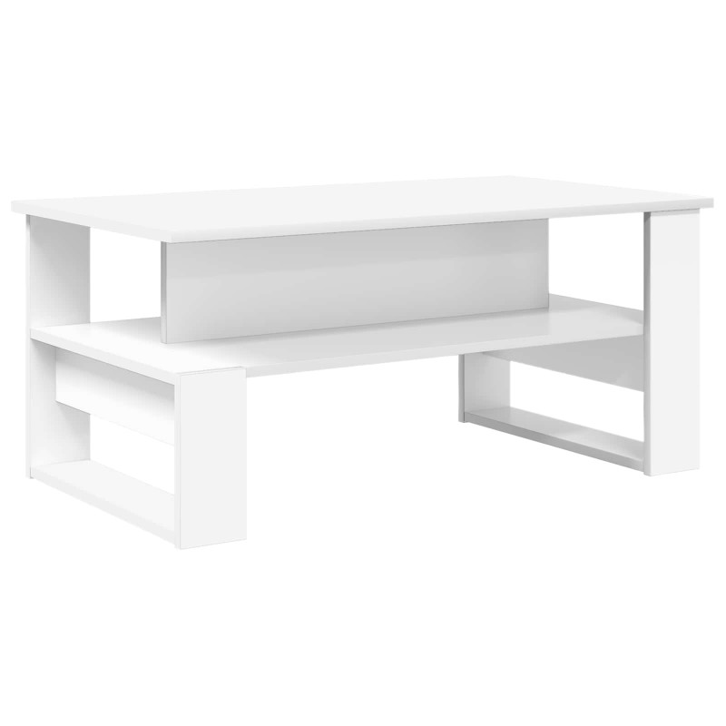 Stolik kawowy Biały 90 x 50 x 40 cm Materiał drewnopochodny