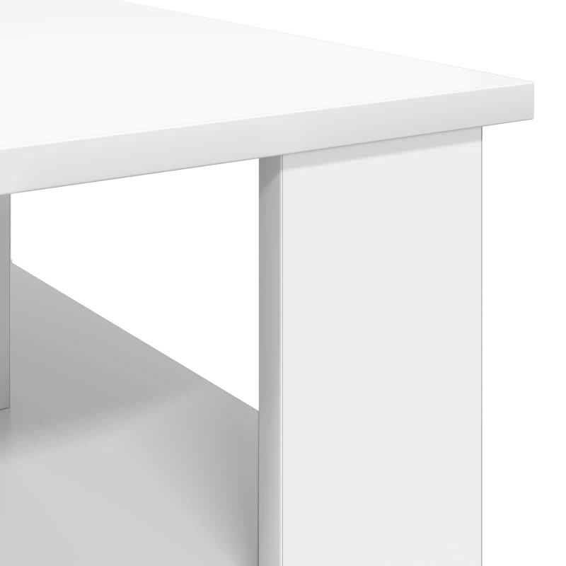 Stolik kawowy Biały 90 x 50 x 40 cm Materiał drewnopochodny