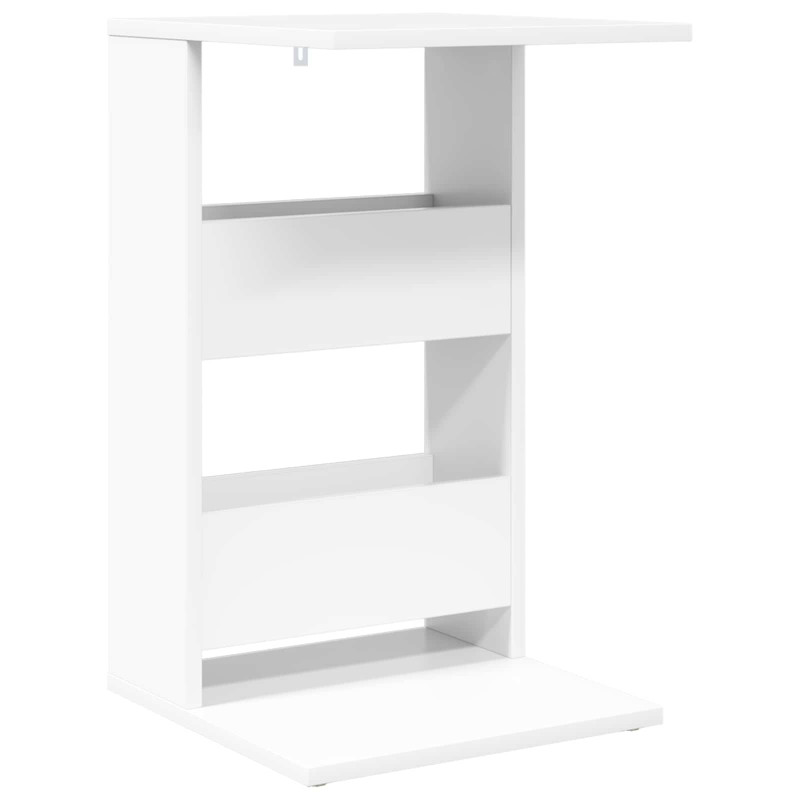 Stolik boczny Biały 40 x 35 x 60,5 cm Materiał drewnopochodny