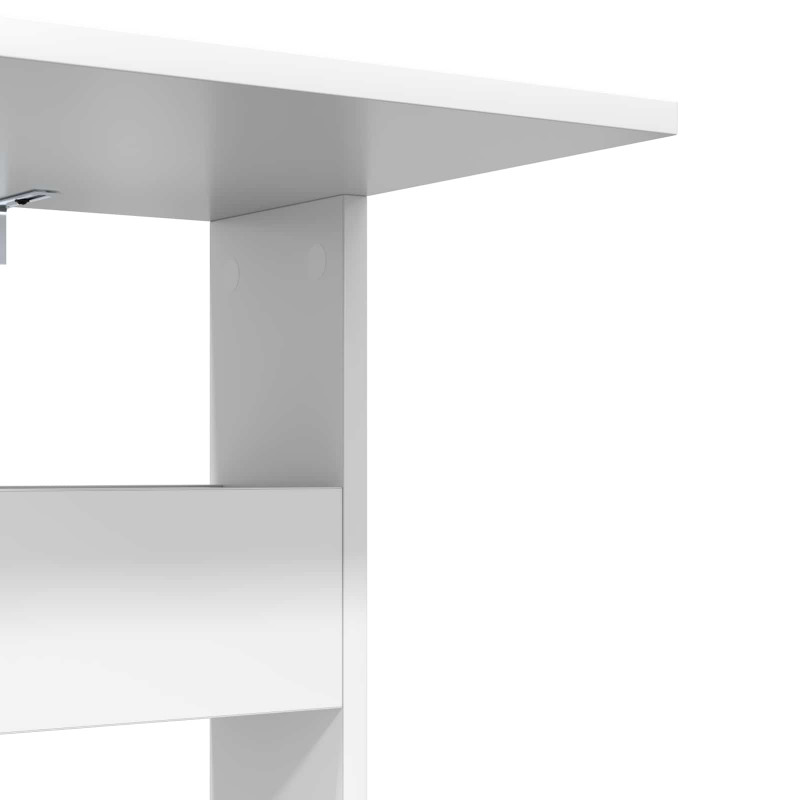 Stolik boczny Biały 40 x 35 x 60,5 cm Materiał drewnopochodny