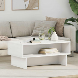 Stolik kawowy Biały 80 x 46 x 35 cm Materiał drewnopochodny