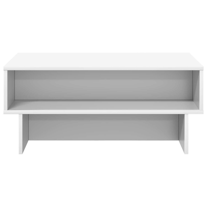 Stolik kawowy Biały 80 x 46 x 35 cm Materiał drewnopochodny