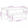 Stolik kawowy Biały 80 x 46 x 35 cm Materiał drewnopochodny