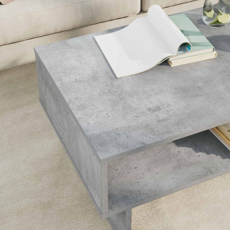 Stolik kawowy Betonowy szary 80 x 46 x 35 cm