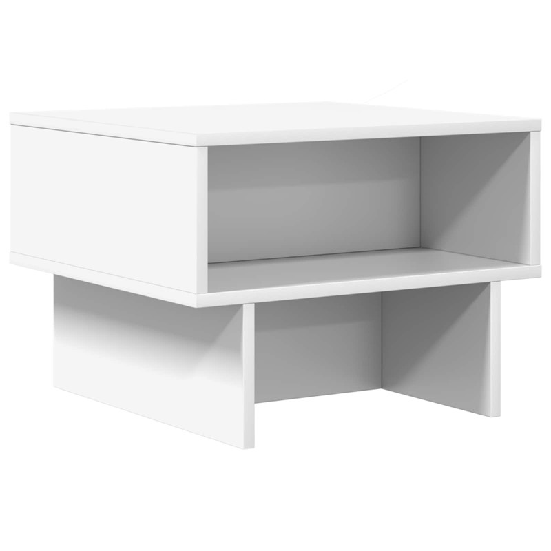Stolik kawowy Biały 48 x 46 x 35 cm Materiał drewnopochodny