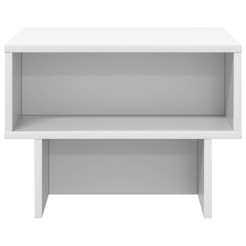 Stolik kawowy Biały 48 x 46 x 35 cm Materiał drewnopochodny
