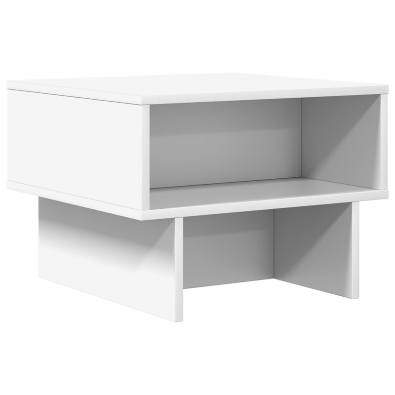 Stolik kawowy Biały 48 x 46 x 35 cm Materiał drewnopochodny