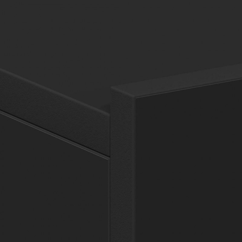 Wisząca szafka nocna, czarna 40x30x15cm materiał drewnopochodny