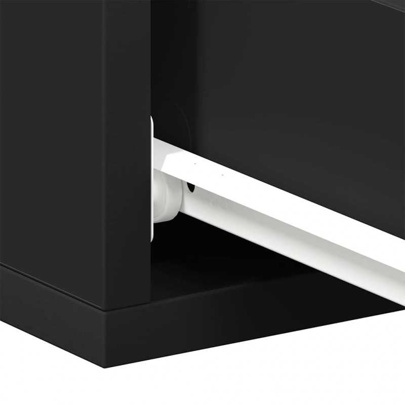 Wisząca szafka nocna, czarna 40x30x15cm materiał drewnopochodny