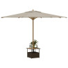 Stolik ogrodowy z otworem na parasol, brązowy, 55x55x46,5 cm