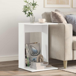 Stolik boczny Biały 40 x 38 x 62,5 cm Materiał drewnopochodny